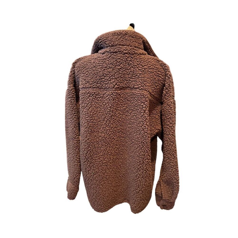 32 Degrees Women's Brown Sherpa Jacket Size L Button Down Casual - Picture 6 of 10